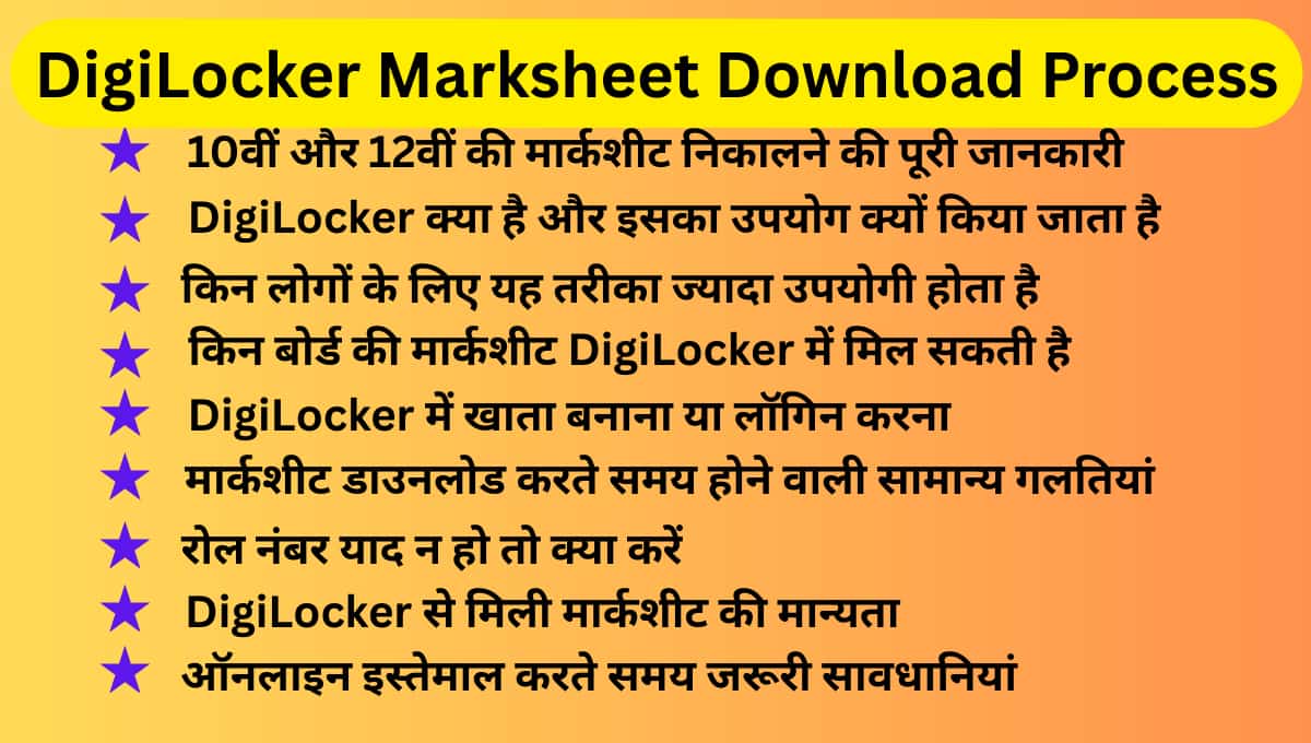 DigiLocker Marksheet Download Process: 10वीं और 12वीं की मार्कशीट निकालने की पूरी जानकारी