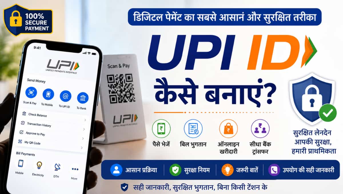 UPI ID कैसे बनाएं? जानिए सही तरीका, जरूरी सुरक्षा नियम और ऐसी बातें जो हर यूजर को पता होनी चाहिए