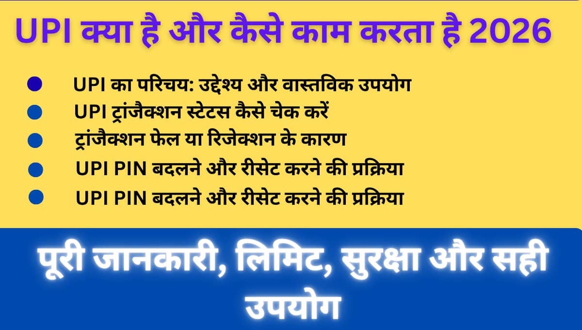 UPI क्या है और कैसे काम करता है 2026: पूरी जानकारी, लिमिट, सुरक्षा और सही उपयोग