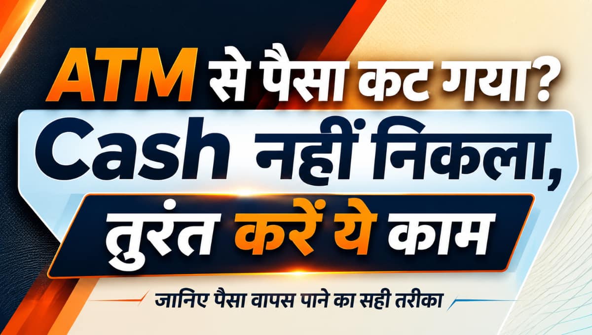 ATM से पैसा कट गया? Cash नहीं निकला, तुरंत करें ये काम