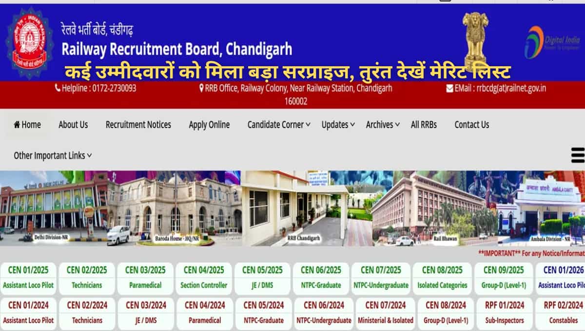 Railway Technician Grade 3 Result 2026 आया, कई उम्मीदवारों को मिला बड़ा सरप्राइज, तुरंत देखें मेरिट लिस्ट