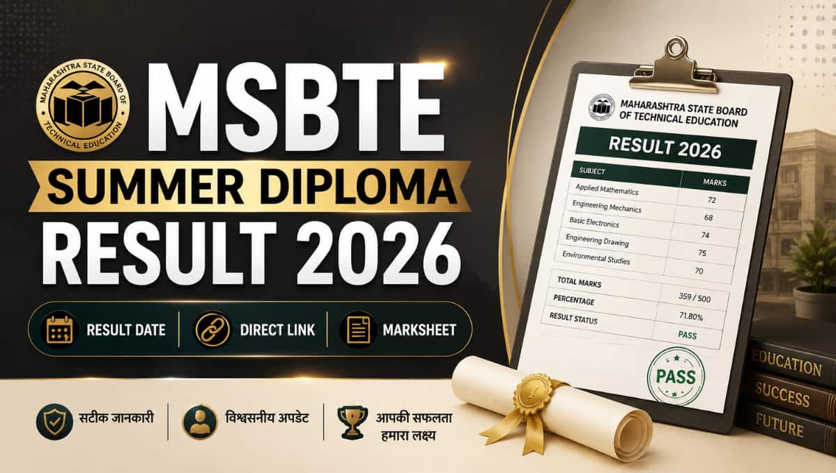 MSBTE Summer Diploma Result 2026