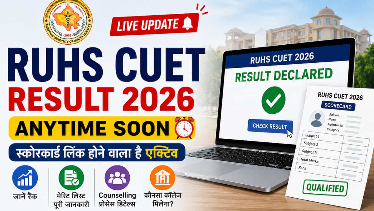 RUHS CUET Result 2026 Anytime Soon
